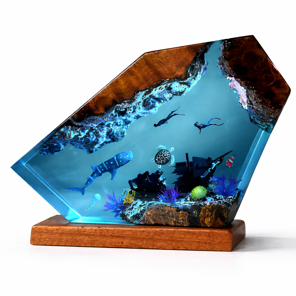 Ocean Resin Lamp