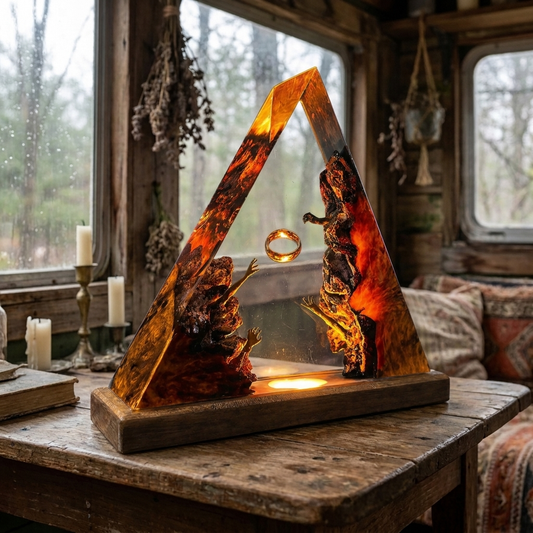 The Mount of Doom - Resin Lamp