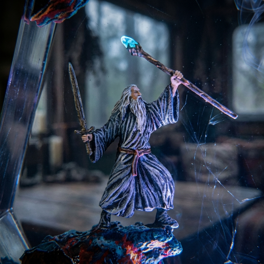 The White Wizard - Resin Lamp