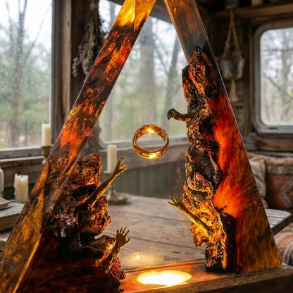 The Mount of Doom - Resin Lamp